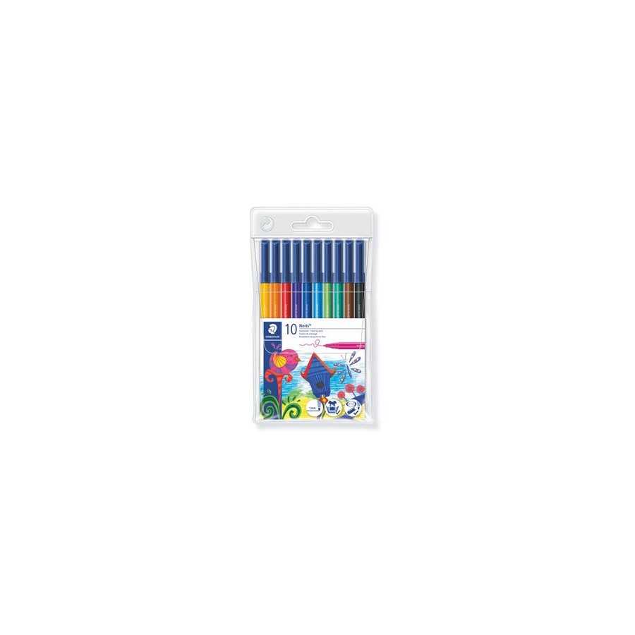 1357-ESTUCHE 10 ROTULADORES NORIS CLUB PUNTA FIBRA SIMETRICA SURTIDOS STAEDTLER 326 WP10 1357-ESTUCHE 10 ROTULADORES NORIS CLUB PUNTA FIBRA SIMETRICA SURTIDOS STAEDTLER 326 WP10