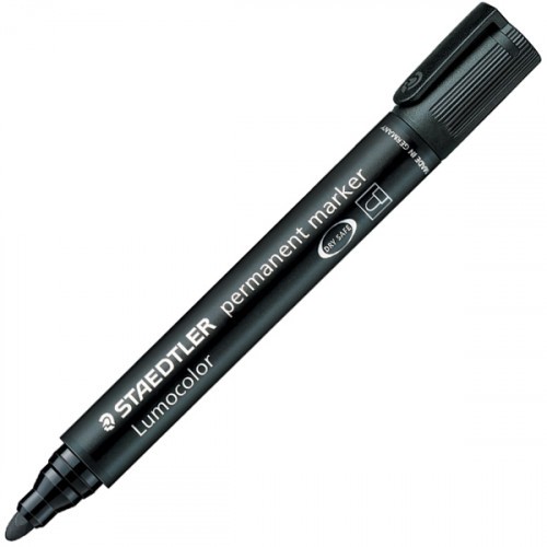1365-MARCADOR PERMANENTE LUMOCOLOR 352 TRAZO 2MM. NEGRO STAEDTLER 352-9