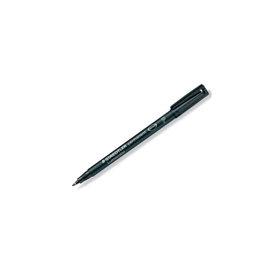 1387-MARCADOR LUMOCOLOR PERMANENTE PUNTA FINA 0,6MM. NEGRO STAEDTLER 318-9