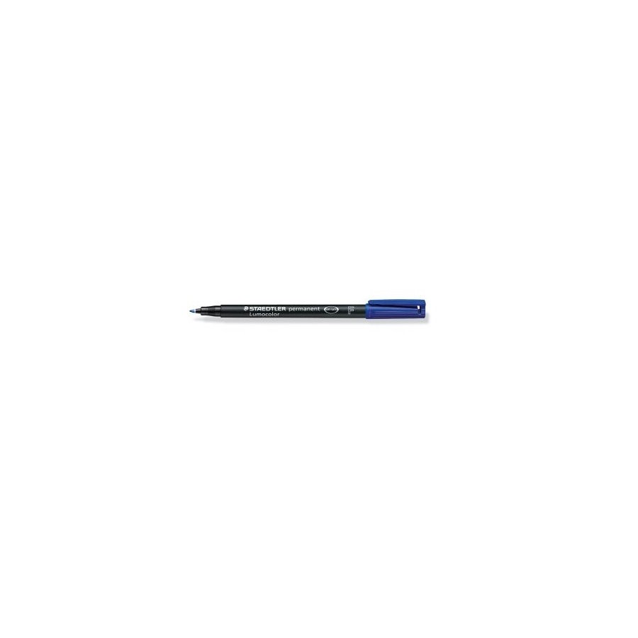 1388-MARCADOR LUMOCOLOR PERMANENTE PUNTA FINA 0,6MM. AZUL STAEDTLER 318-3