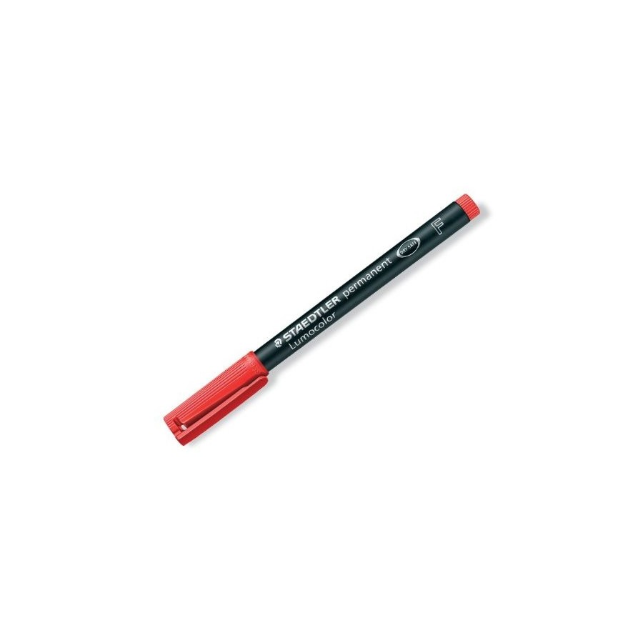 1389-MARCADOR LUMOCOLOR PERMANENTE PUNTA FINA 0,6MM. ROJO STAEDTLER 318-2