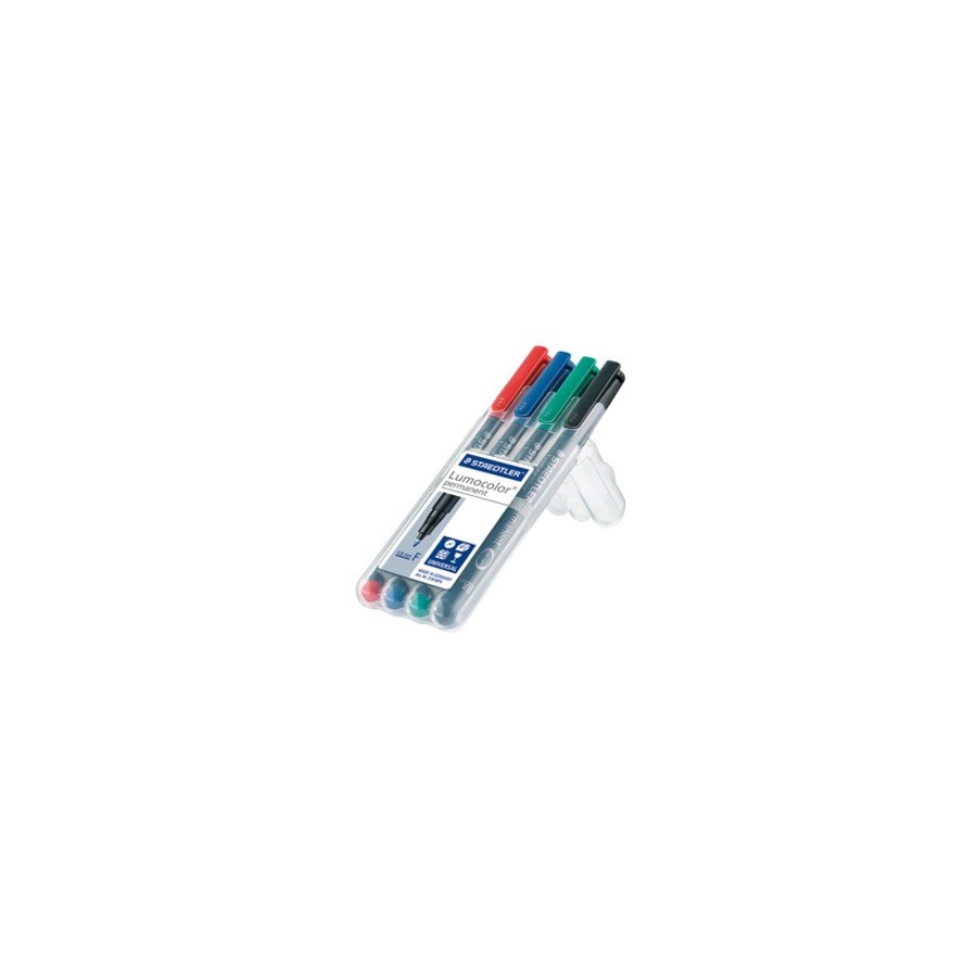 1391-ESTUCHE 4 MARCADORES LUMOCOLOR PERMANENTE PUNTA FINA 0,6MM. SURTIDOS STAEDTLER 318 WP4 1391-ESTUCHE 4 MARCADORES LUMOCOLOR PERMANENTE PUNTA FINA 0,6MM. SURTIDOS STAEDTLER 318 WP4