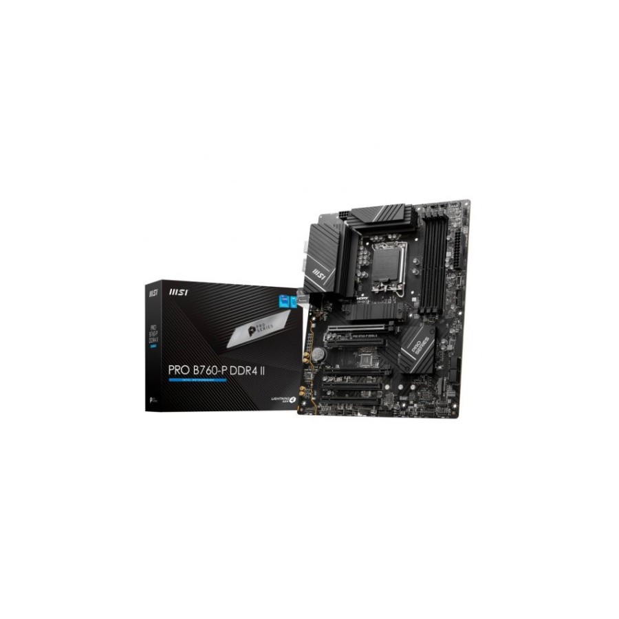 13926-PLACA MSI PRO B760-P DDR4 II,INTEL,1700,B760,4DDR4,128GB,HDMI+DP,4SATA+2M.2,4USB 3.2+2USB-C,2.5GB,ATX