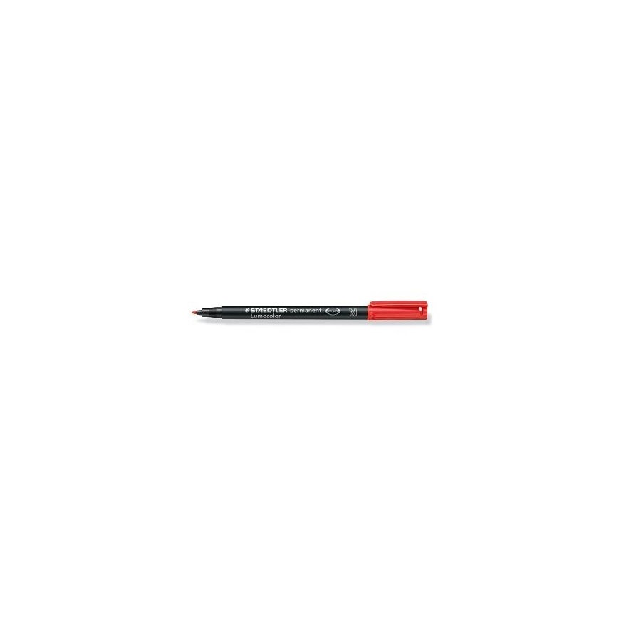 1396-MARCADOR LUMOCOLOR PERMANENTE PUNTA MEDIA 1MM. ROJO STAEDTLER 317-2