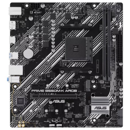 14037-PLACA ASUS PRIME B550M-K ARGB,AMD,AM4,B550,2DDR4,64GB,DP+HDMI,GBLAN,4SATA3+2XM.2,6USB3.2,MATX