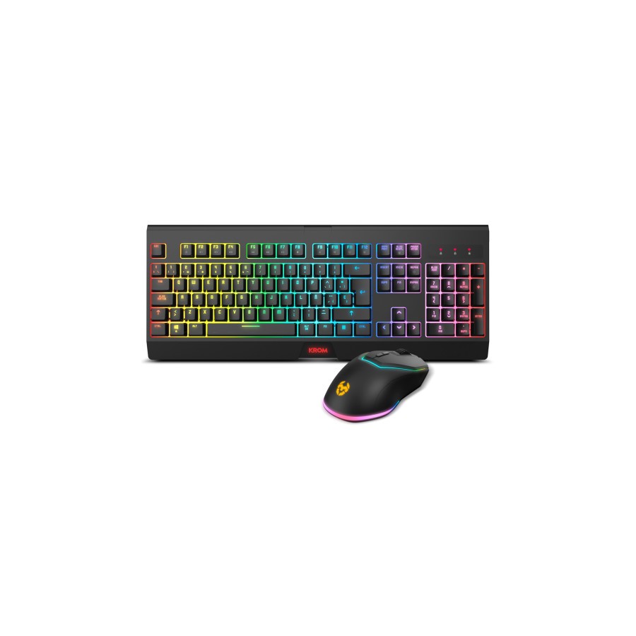 14229-Krom KABALA teclado Raton incluido RF inalambrico QWERTY Espanol Negro