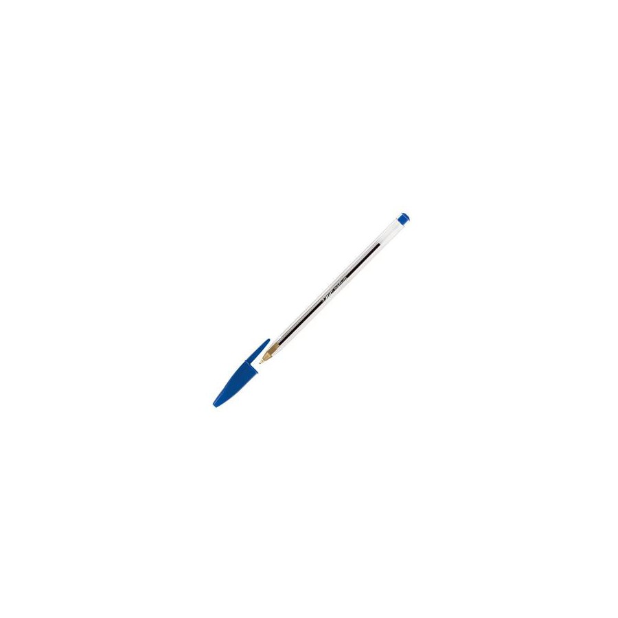 1423-BOLIGRAFO CRISTAL CUERPO TRANSPARENTE TRAZO 0,4 MM. COLOR AZUL BIC 8373609