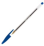 1423-BOLIGRAFO CRISTAL CUERPO TRANSPARENTE TRAZO 0,4 MM. COLOR AZUL BIC 8373609