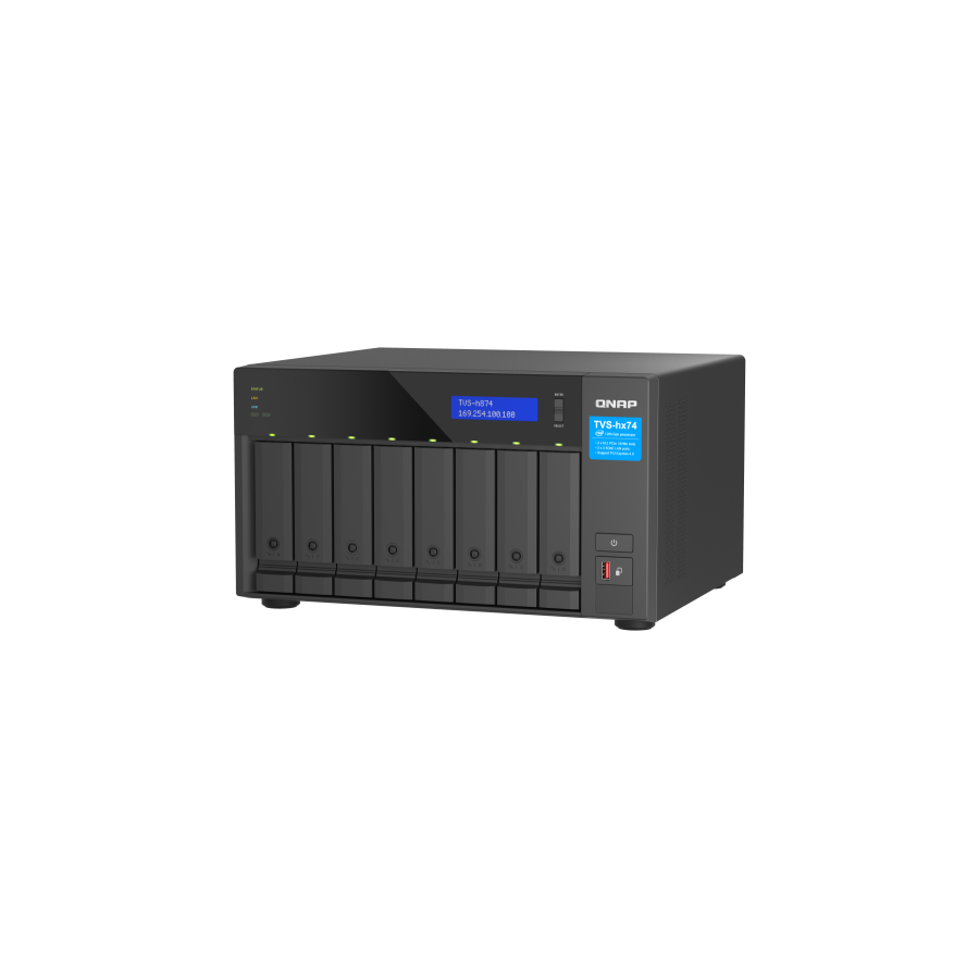 14374-QNAP TVS-H874T-I9-64G servidor de almacenamiento NAS Torre Ethernet Negro