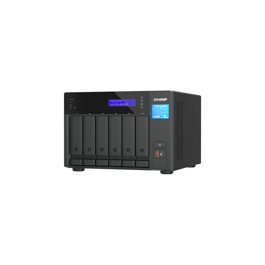 14378-QNAP TVS-H674T-I5-32G servidor de almacenamiento NAS Torre Ethernet Negro i5-12400