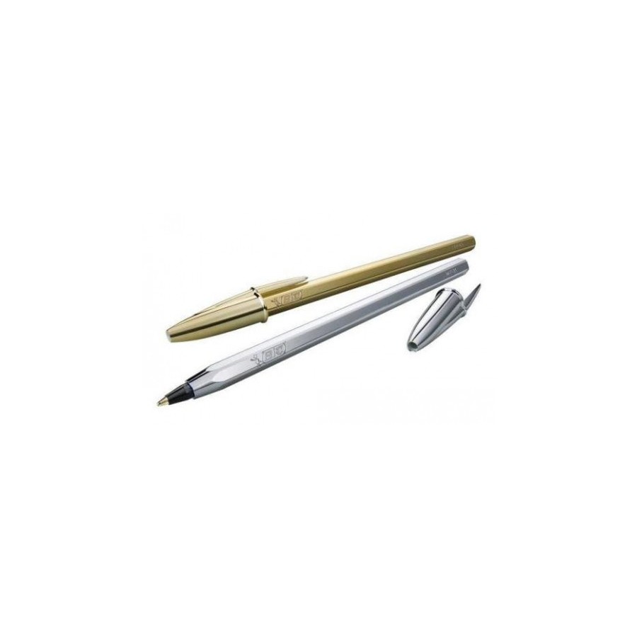 1438-BOLIGRAFO CRISTAL CELEBRATE TRAZO 0,4 MM. COLOR PLATA BIC 921339