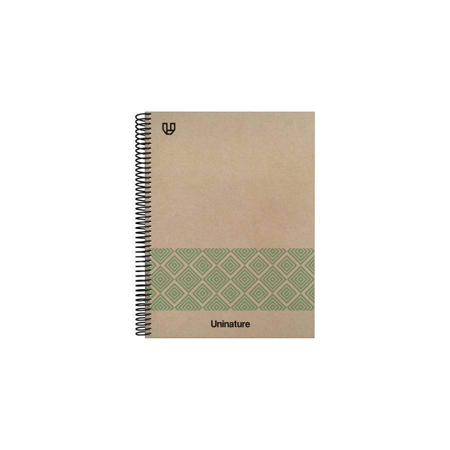 14570-CUADERNO RECICLADO A4 KRAFT SOFT TAPA DURA 80 HOJAS 90GR CUADRICULA 4X4 MM VERDE UNINATURE 88500320 14570-CUADERNO RECICLADO A4 KRAFT SOFT TAPA DURA 80 HOJAS 90GR CUADRICULA 4X4 MM VERDE UNINATURE 88500320