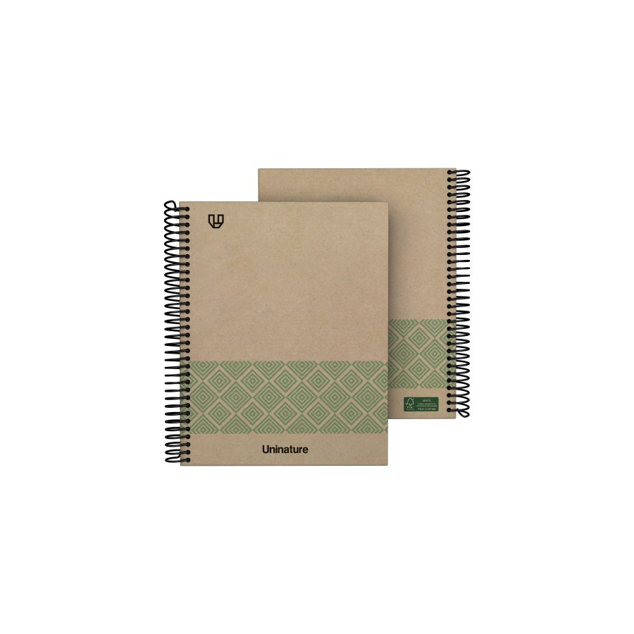 14573-CUADERNO RECICLADO A5 KRAFT SOFT TAPA DURA 80 HOJAS 90GR CUADRICULA 4X4 MM VERDE UNINATURE 88538720 14573-CUADERNO RECICLADO A5 KRAFT SOFT TAPA DURA 80 HOJAS 90GR CUADRICULA 4X4 MM VERDE UNINATURE 88538720