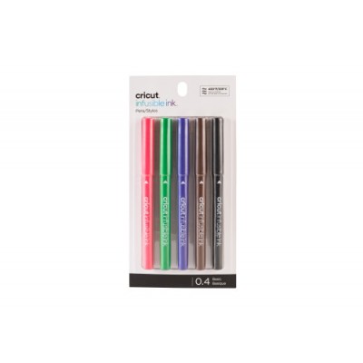 Cricut 2006257 rotulador Fino Negro Incoloro Verde Purpura Rojo 5 piezas
