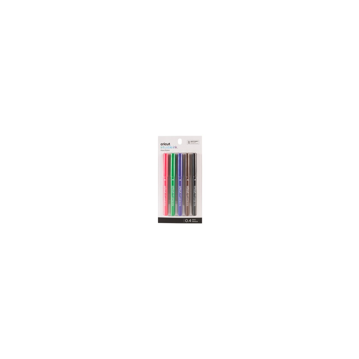 Cricut 2006257 rotulador Fino Negro Incoloro Verde Purpura Rojo 5 piezas