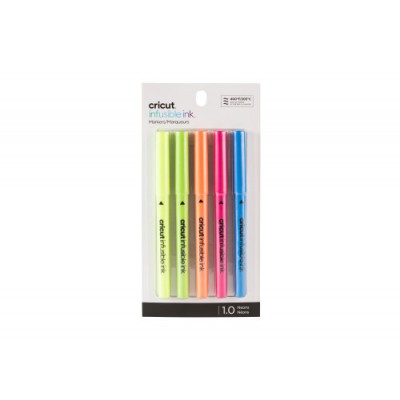 Cricut 2006258 rotulador Fino Azul Verde Naranja Rosa Amarillo 5 piezas