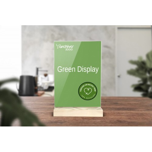 14746-EXPOSITOR SOBREMESA SOSTENIBLE GREENDISPLAY 3X10,5X17CM A6 ARCHIVO2000 15906M1 CS TP