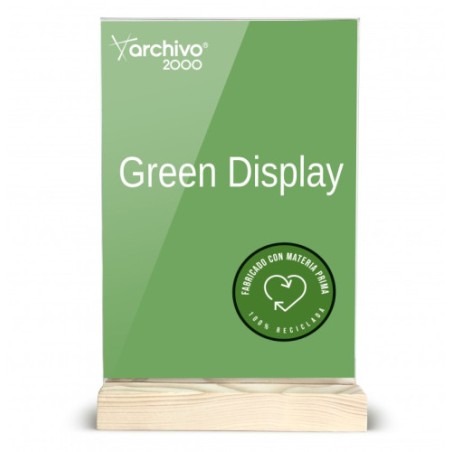 14748-EXPOSITOR SOBREMESA SOSTENIBLE GREENDISPLAY 4X15X24CM A5 ARCHIVO2000 15905M1 CS TP