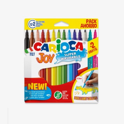 CAJA 122 ROTULADORES COLORES SURTIDOS JOY SUPERLAVABLE CARIOCA 40533