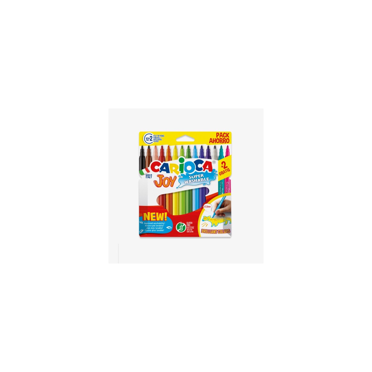 CAJA 122 ROTULADORES COLORES SURTIDOS JOY SUPERLAVABLE CARIOCA 40533