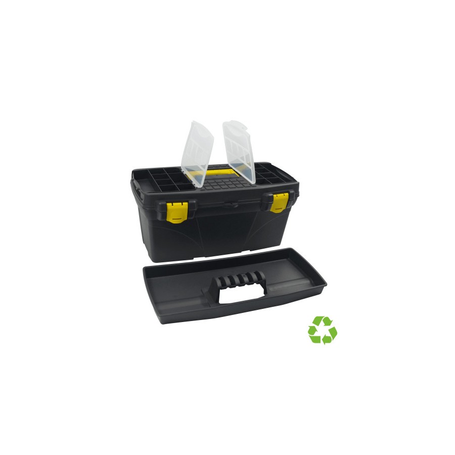 15028-CAJA SOSTENIBLE PARA HERRAMIENTAS 19X39X18CM PP NEGRO ARCHIVO 2000 CP14901139 NE