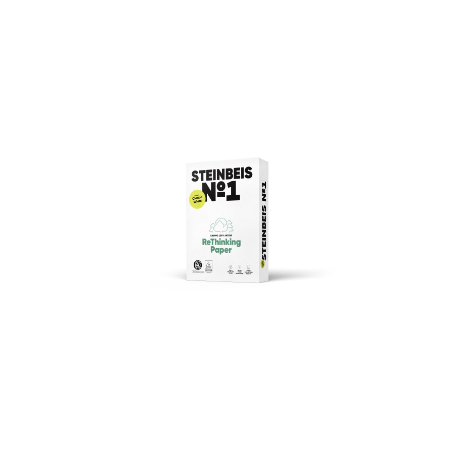 1551-PAQUETE 500H PAPEL RECICLADO 80GR A3 CLASSIC WHITE No1 ISO70 STEINBEIS 40002077 1551-PAQUETE 500H PAPEL RECICLADO 80GR A3 CLASSIC WHITE No1 ISO70 STEINBEIS 40002077