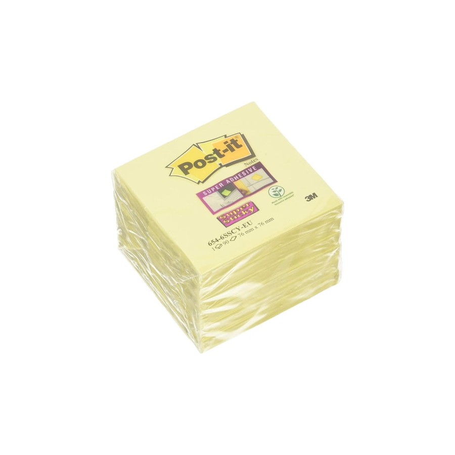 15564-PACK 18+6 BLOCS 90 HOJAS Z-NOTES ADHESIVAS 76X76MM SUPER STICKY CANARY YELLOW R330-SSCY-VP20 POST-IT 7100236629