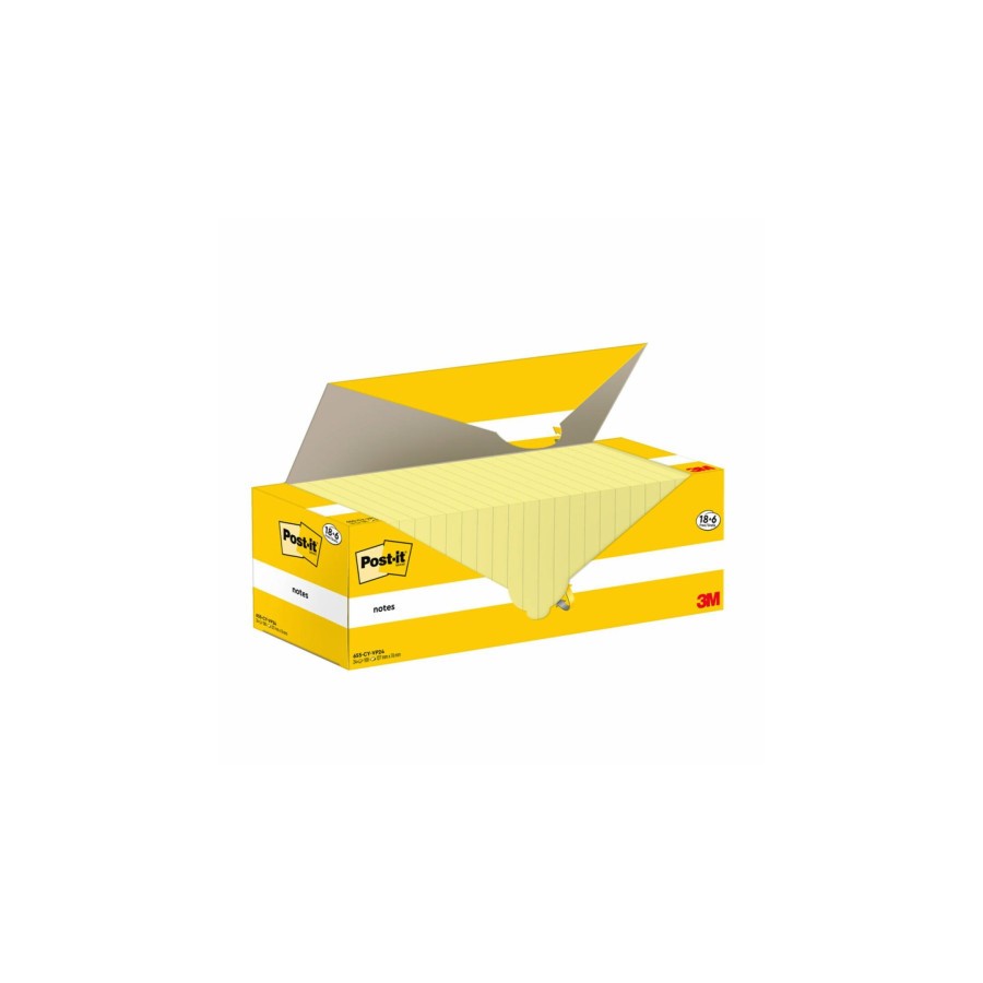 15572-PACK 18+6 BLOCS 100 HOJAS NOTAS ADHESIVAS 76X127MM CANARY YELLOW CAJA CARTON 655-CY-VP24 POST-IT 7100317836 15572-PACK 18+6 BLOCS 100 HOJAS NOTAS ADHESIVAS 76X127MM CANARY YELLOW CAJA CARTON 655-CY-VP24 POST-IT 7100317836