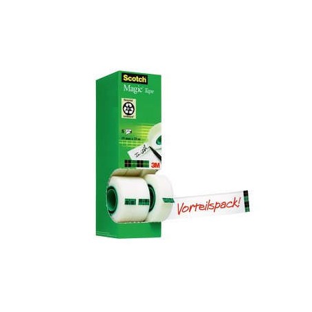 15645-PACK 7+1 ROLLOS CINTA INVISIBLE 19MM X 33M MAGIC810PCK8 SCOTH 7100026960