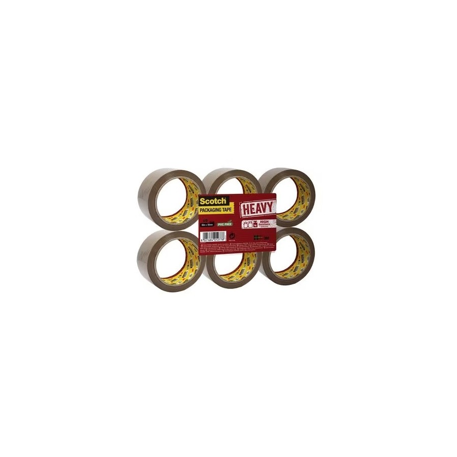 15687-PACK 6 CINTAS DE EMBALAJE MARRON 50MM X 66M HV.5066.F6.B SCOTH 7100303341
