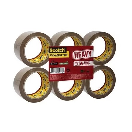 15687-PACK 6 CINTAS DE EMBALAJE MARRON 50MM X 66M HV.5066.F6.B SCOTH 7100303341