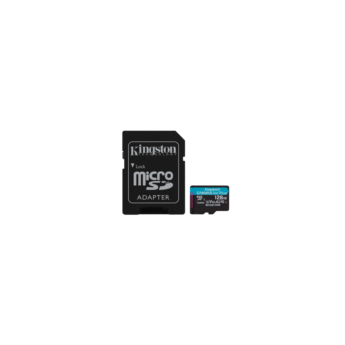Kingston Technology Tarjeta microSDXC Canvas Go Plus Gen4 de 128 GB 200 MB s A2 U3 V30 y adaptador