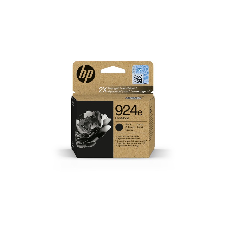 16292-HP Cartucho de Tinta Original EvoMore 924e negra