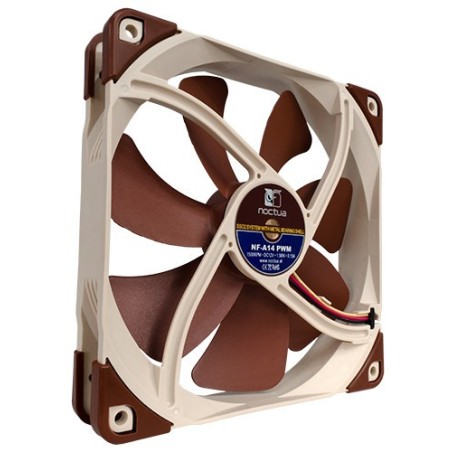 16527-NOCTUA VENTILADOR CAJA NF-A14 PWM, 140MM FAN, 140X140X25MM, 12V, 1500RPM/1200RPM/300RPM, 24,6 DB(A), 140,2 M3/H, 2
