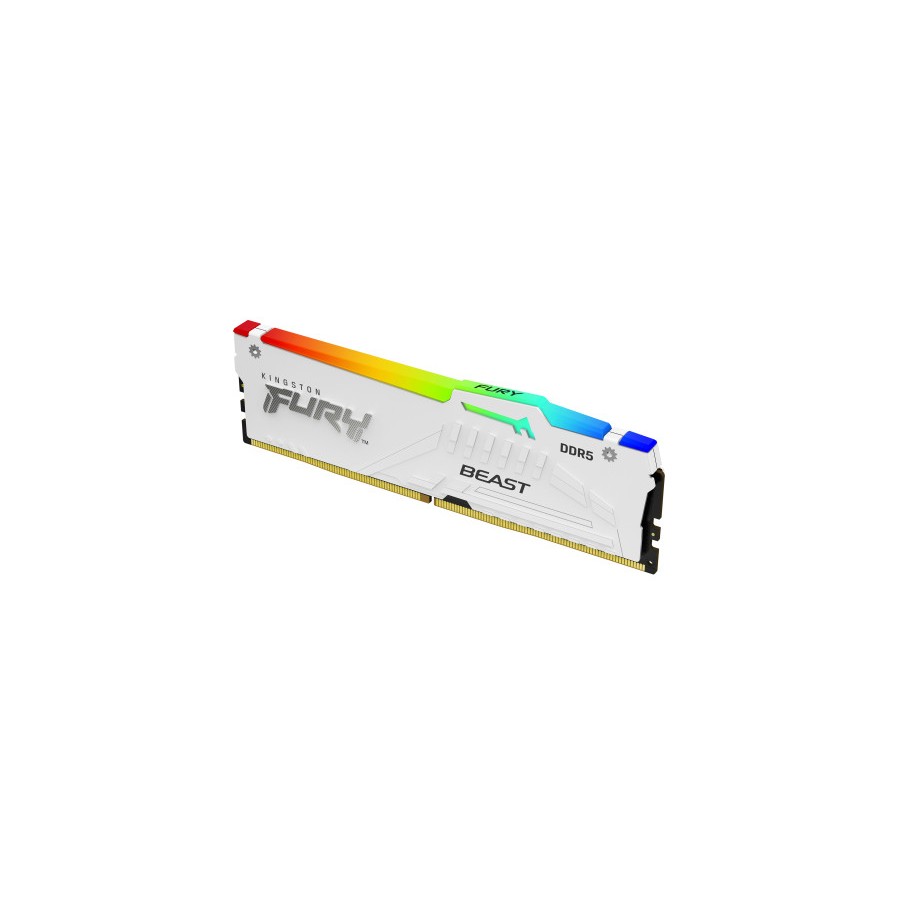 16775-MEMORIA KINGSTON 16GB 6000MT/S DDR5 CL30 FURY BEAST WHITE RGB XMP - KF560C30BWA-16 16775-MEMORIA KINGSTON 16GB 6000MT/S DDR5 CL30 FURY BEAST WHITE RGB XMP - KF560C30BWA-16