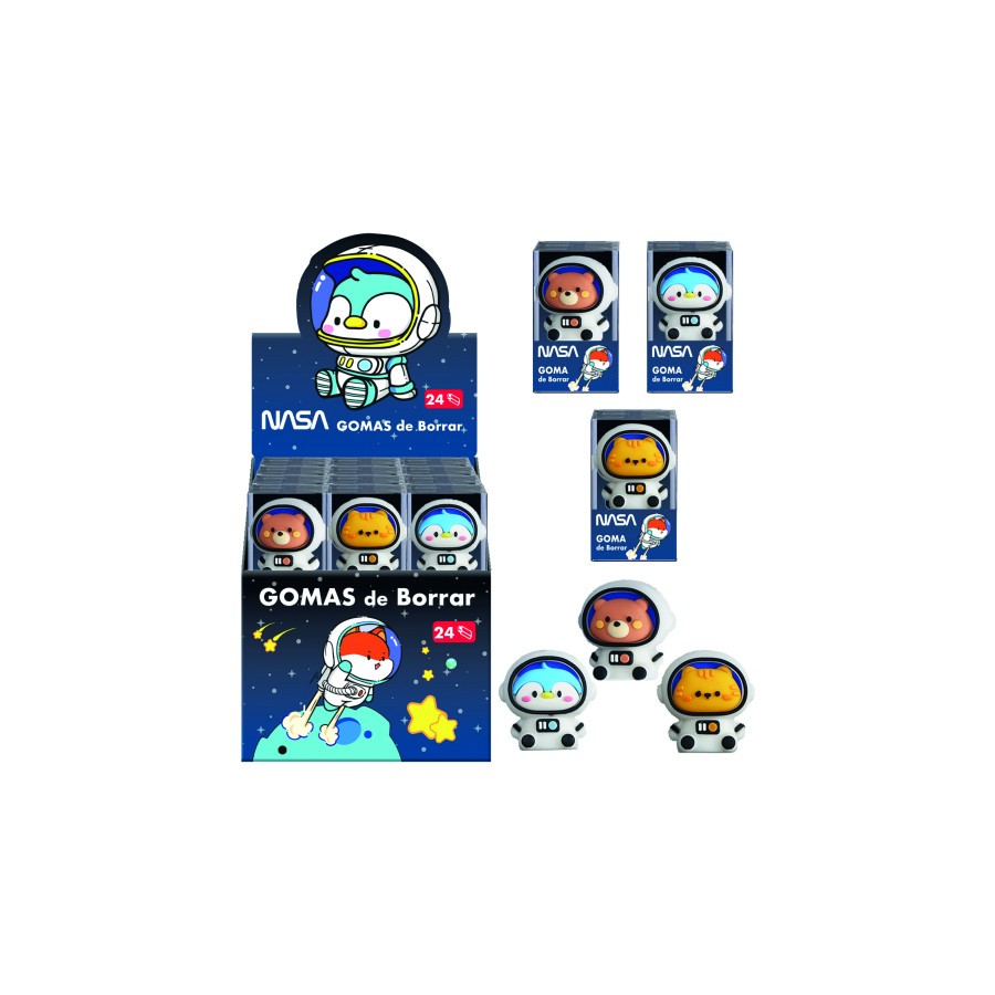 17287-EXPOSITOR CON 24 GOMAS DE BORRAR ASTRONAUTAS-ANIMALES - NASA DOHE 79648 17287-EXPOSITOR CON 24 GOMAS DE BORRAR ASTRONAUTAS-ANIMALES - NASA DOHE 79648