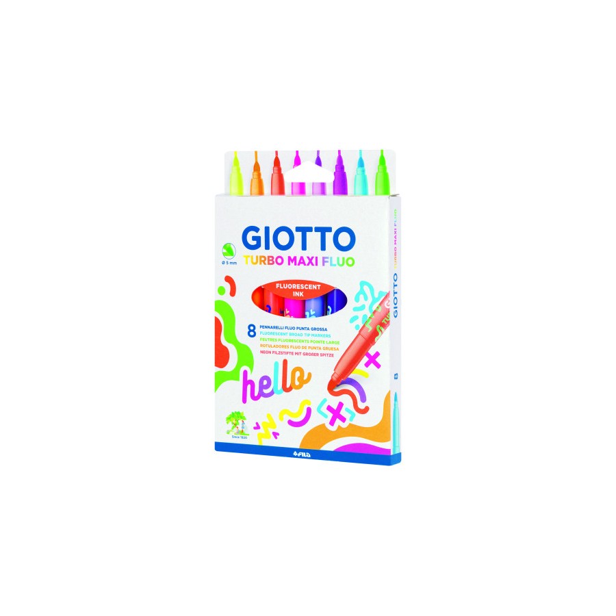 17308-ESTUCHE CON ASA 8 ROTULADORES TURBO MAXI FLUOR GIOTTO F453800