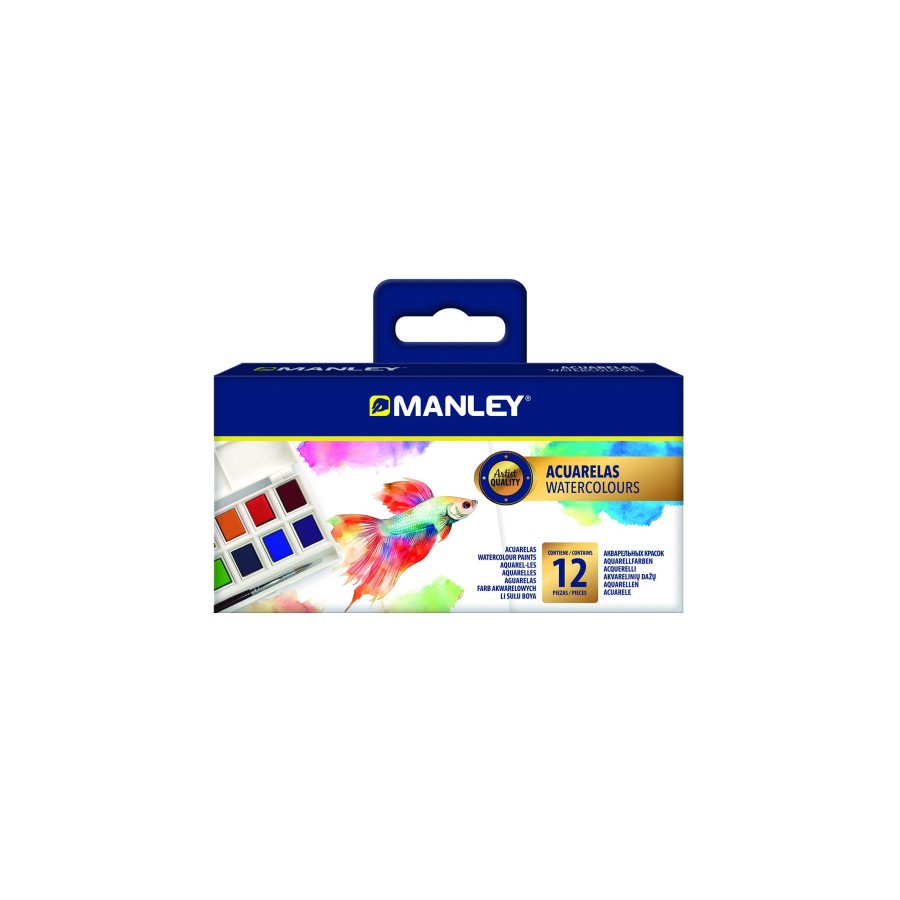 17341-ESTUCHE ACUARELA 12 COLORES MANLEY MAQ00012 17341-ESTUCHE ACUARELA 12 COLORES MANLEY MAQ00012