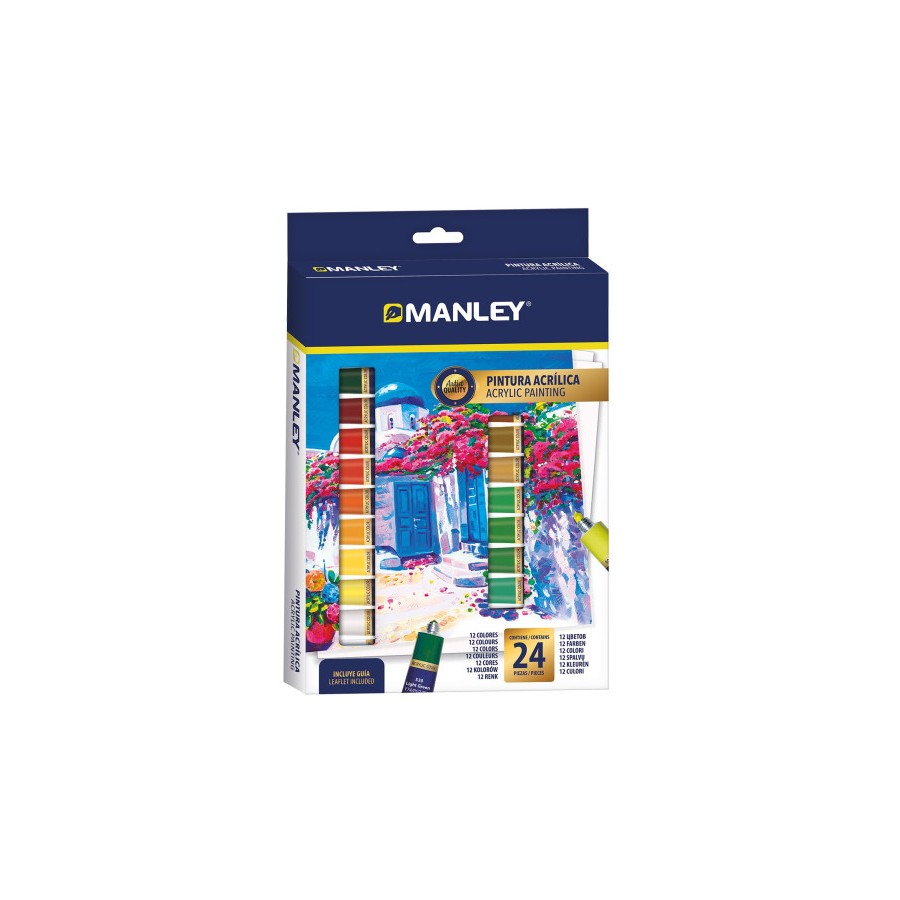 17344-ESTUCHE PINTURA ACRILICA 24 X 12ML MANLEY MDV00024 17344-ESTUCHE PINTURA ACRILICA 24 X 12ML MANLEY MDV00024