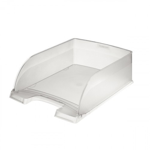 1758-BANDEJA APILABLE JUMBO EN POLIESTIRENO FORMATO FOLIO COLOR CRISTAL LEITZ 52330003