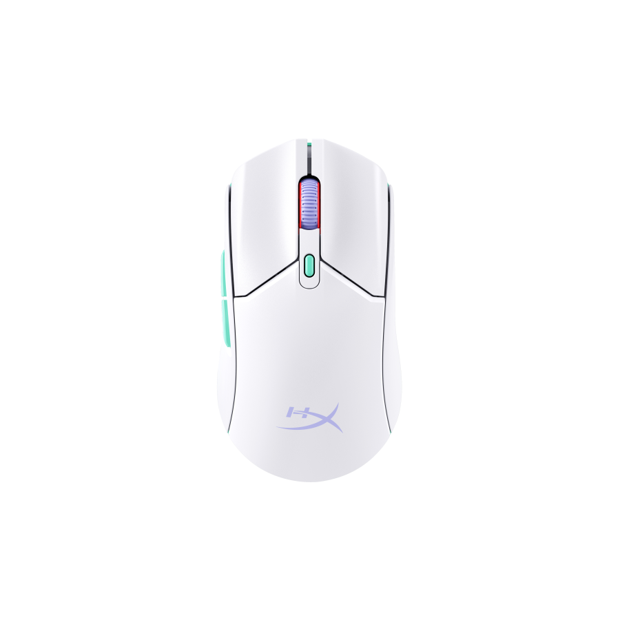 17719-HP HyperX Pulsefire Haste 2 Core inalambricos: raton gaming (blanco/verde/purpura)
