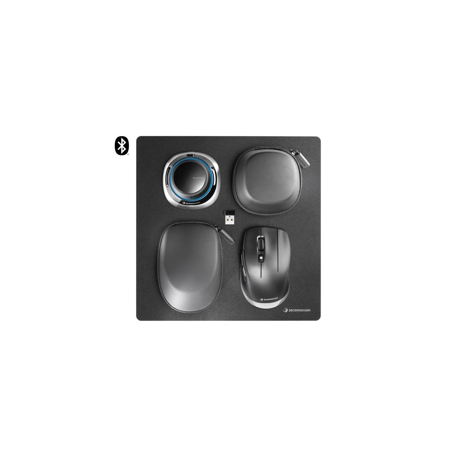 17756-3Dconnexion SpaceMouse Wireless Kit 2 raton mano derecha RF Wireless + Bluetooth + USB Type-A Optico