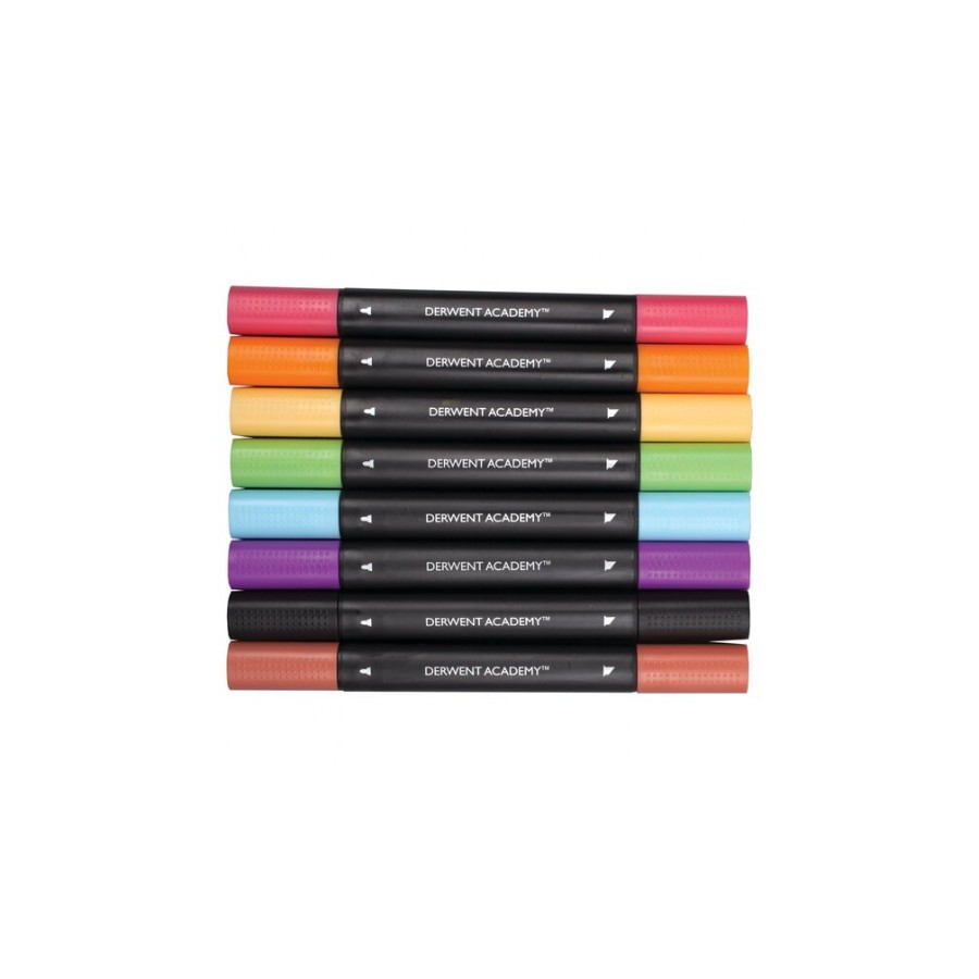 1789-PACK DE 8 ROTULADORES DE 2 PUNTAS FINA Y BISELADA ALTA CALIDAD COLORES SURTIDOS DERWENT 98208 1789-PACK DE 8 ROTULADORES DE 2 PUNTAS FINA Y BISELADA ALTA CALIDAD COLORES SURTIDOS DERWENT 98208