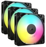 18011-Corsair RS120 ARGB Carcasa del ordenador Ventilador 12 cm Negro 3 pieza(s)