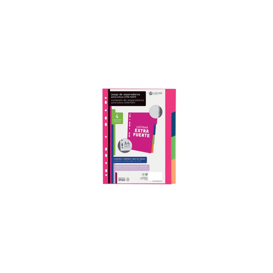 1836-CARCHIVO 49050699 divisor Polipropileno (PP) Multicolor