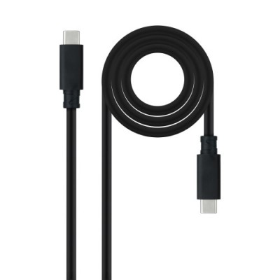 Nanocable Cable USB 32 Gen2x2 20Gbps 5A 100W 4K 60Hz USB C M USB C M Negro 3 m