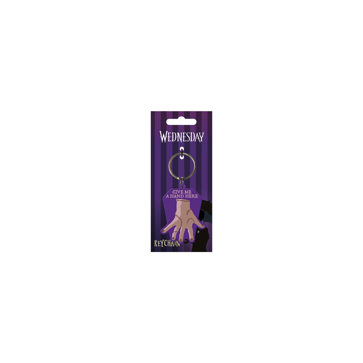 LLAVERO GOMA CHOCA LA MANO WEDNESDAY PYRAMID INTERNATIONAL REDSTRING RK39476C