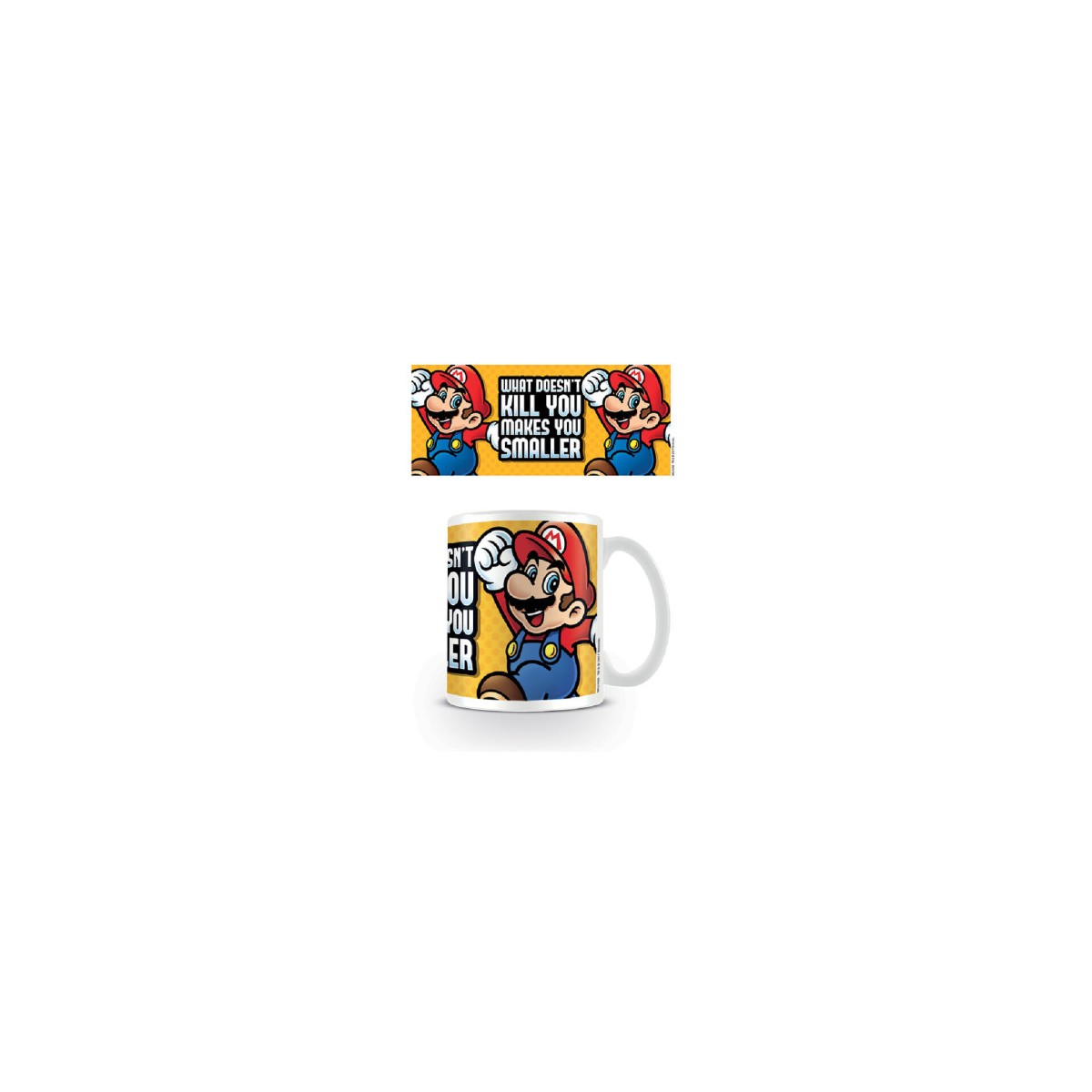 TAZA DESAYUNO SUPER MARIO MAKES YOU SMALLER PYRAMID INTERNATIONAL REDSTRING MG24469