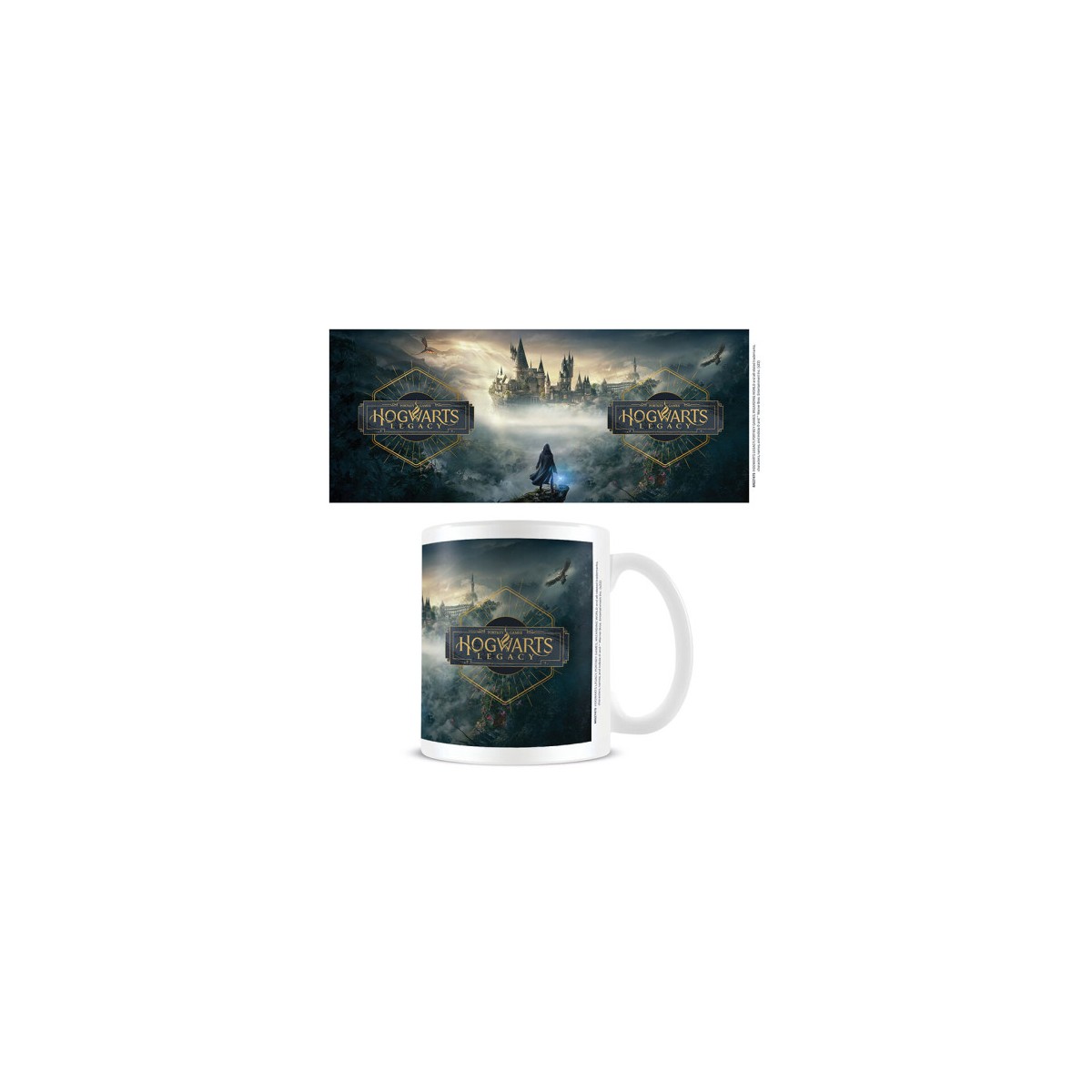 TAZA HOGWARTS LEGACY PORTADA BLANCA 315 ML PYRAMID INTERNACIONAL REDSTRING MG27475