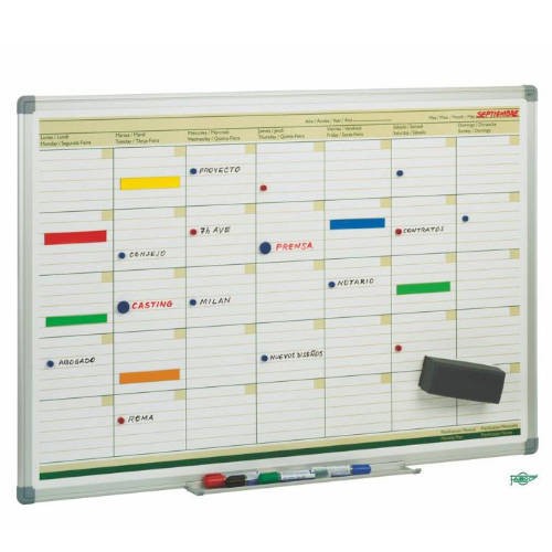1897-PLANING MENSUAL MAGNETICO CON MARCO DE ALUMINIO 60X90 CM. FAIBO PLM
